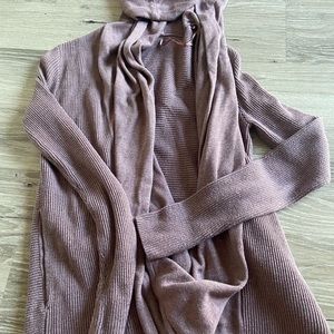 LULULEMON Women’s Size 4 Purple Open Cardigan Sweater Hoodie Long Sleeve Soft